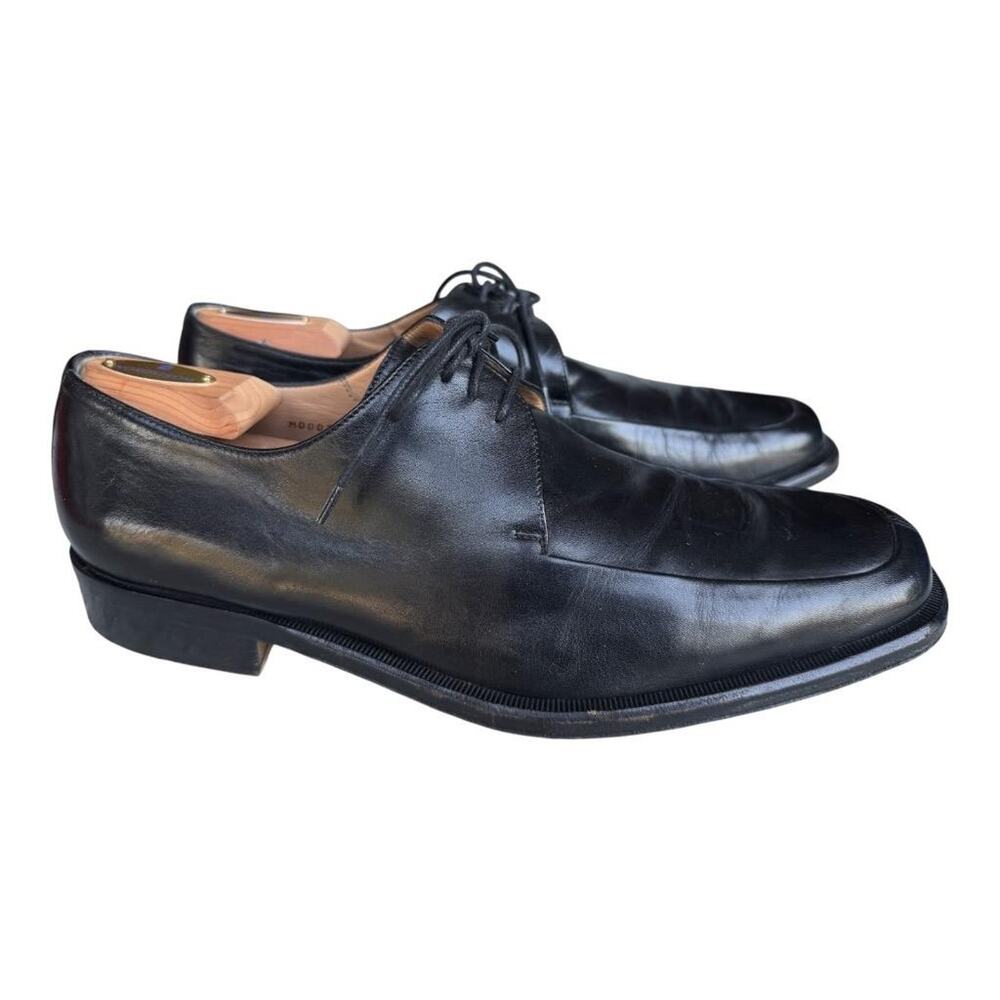 Bruno Magli Bishop Black Leather Dress Oxford Men size 12 M